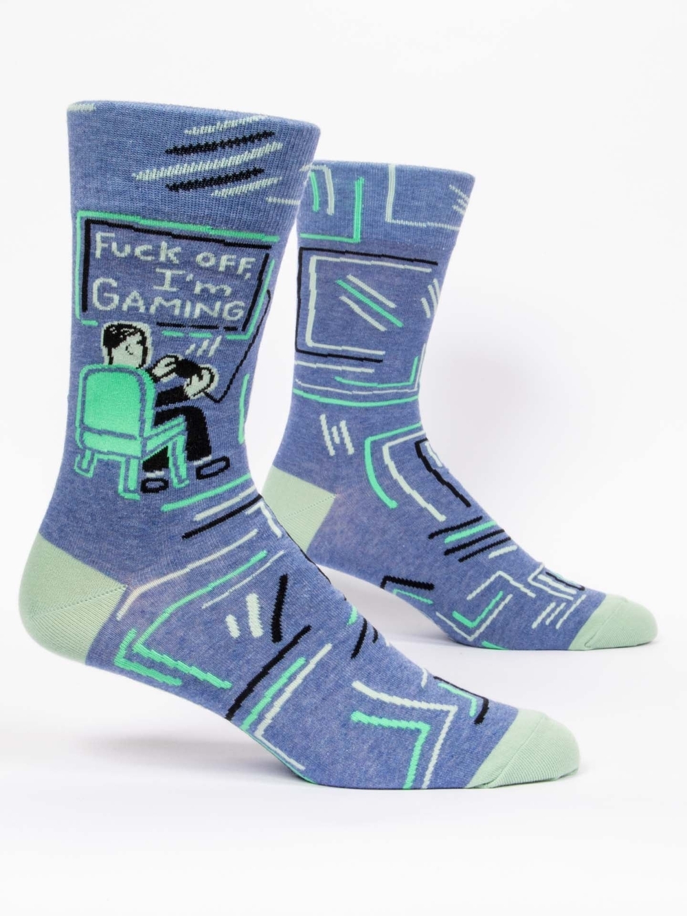 BlueQ Men's Crew Socks - I'm Gaming New Size 7-12